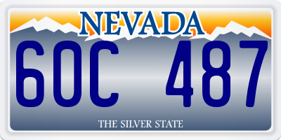 NV license plate 60C487