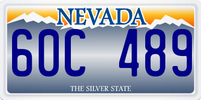 NV license plate 60C489