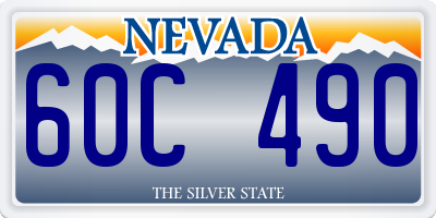 NV license plate 60C490