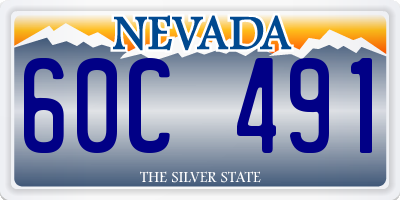 NV license plate 60C491