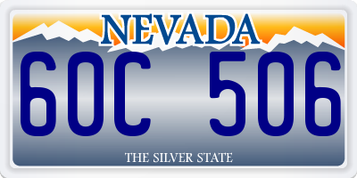 NV license plate 60C506