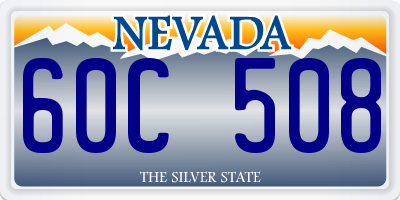 NV license plate 60C508