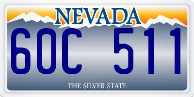 NV license plate 60C511