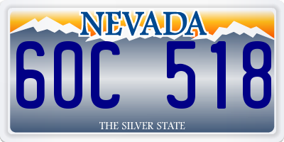 NV license plate 60C518
