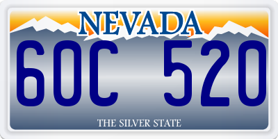 NV license plate 60C520