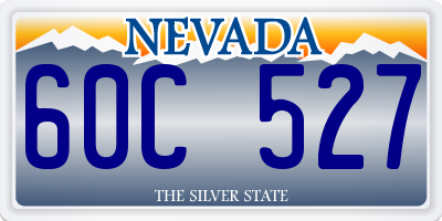 NV license plate 60C527
