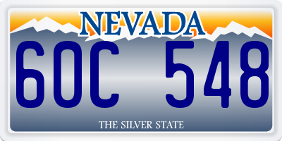 NV license plate 60C548