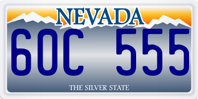 NV license plate 60C555