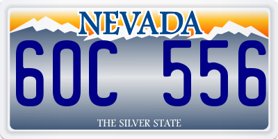 NV license plate 60C556