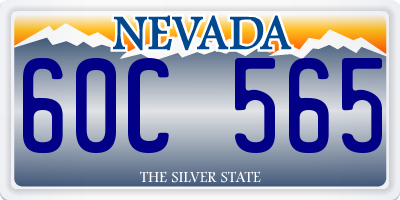 NV license plate 60C565