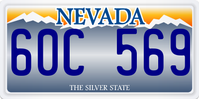 NV license plate 60C569