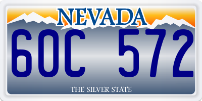 NV license plate 60C572