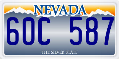 NV license plate 60C587