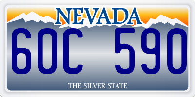 NV license plate 60C590