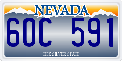 NV license plate 60C591