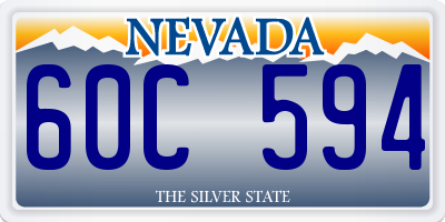 NV license plate 60C594