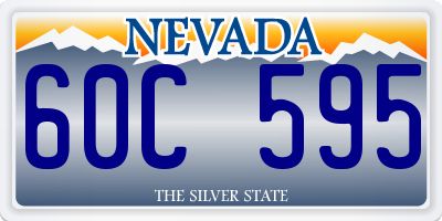 NV license plate 60C595