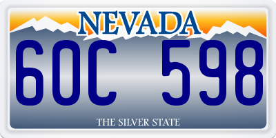NV license plate 60C598