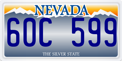 NV license plate 60C599