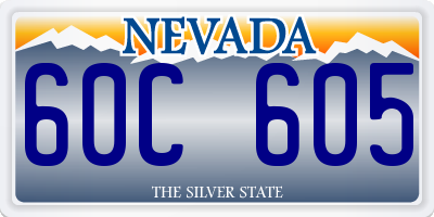 NV license plate 60C605