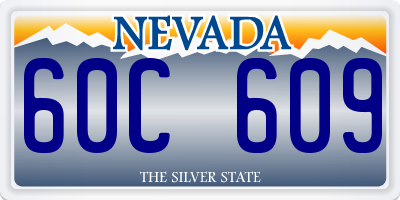NV license plate 60C609