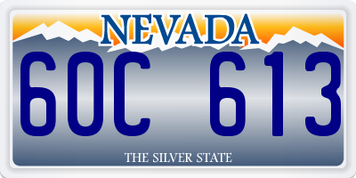 NV license plate 60C613