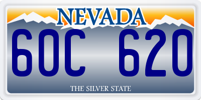 NV license plate 60C620