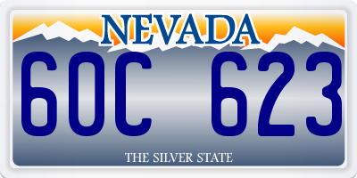 NV license plate 60C623