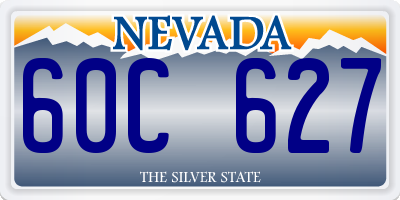 NV license plate 60C627