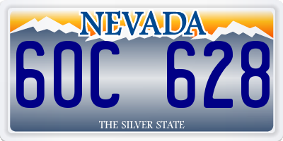 NV license plate 60C628
