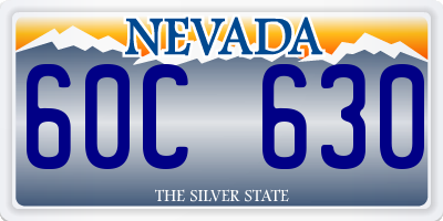 NV license plate 60C630