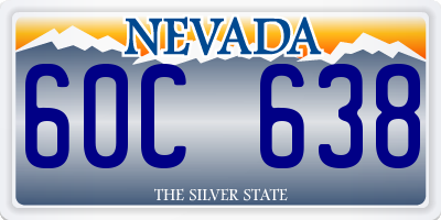 NV license plate 60C638