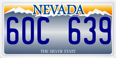 NV license plate 60C639
