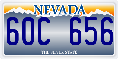 NV license plate 60C656