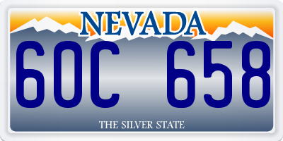 NV license plate 60C658