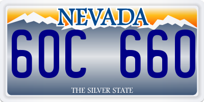 NV license plate 60C660