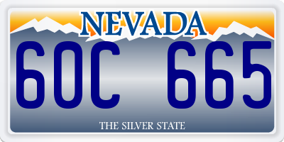 NV license plate 60C665