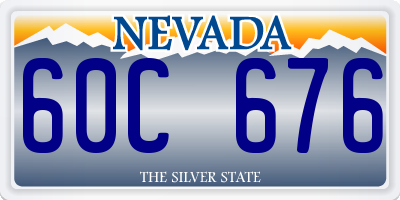 NV license plate 60C676