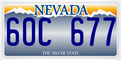 NV license plate 60C677