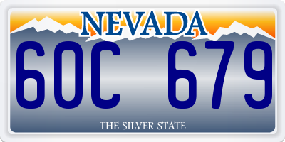 NV license plate 60C679