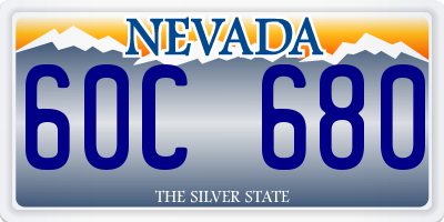 NV license plate 60C680