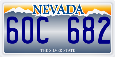 NV license plate 60C682