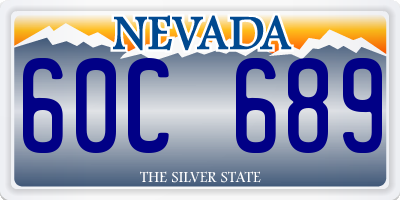 NV license plate 60C689