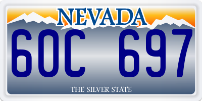 NV license plate 60C697