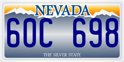 NV license plate 60C698