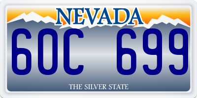 NV license plate 60C699