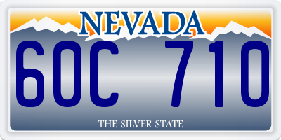 NV license plate 60C710