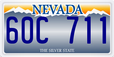NV license plate 60C711