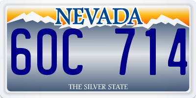 NV license plate 60C714