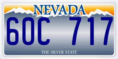 NV license plate 60C717